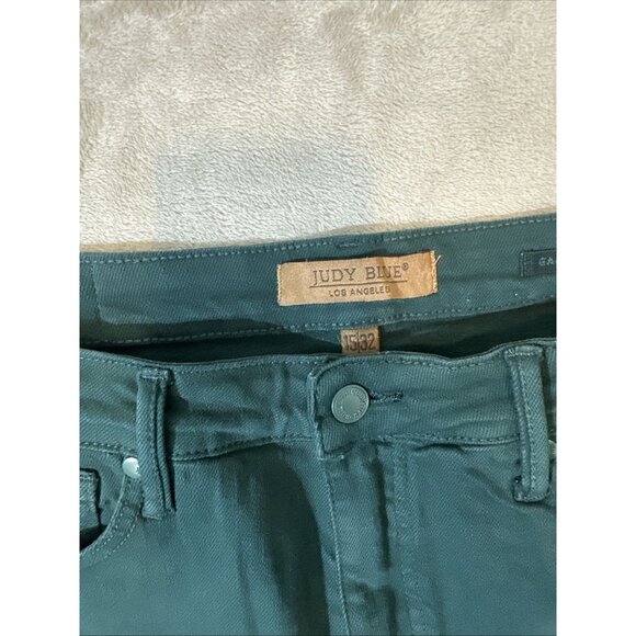 Judy Blue Forest Green Cropped Jeans Size 15 32 Style JB88806 - Picture 6 of 10